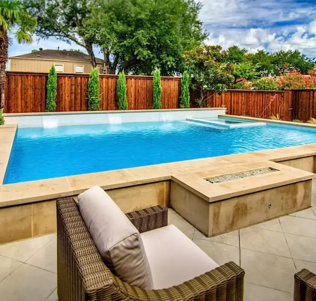 geometric-pool-with-level-spa-water-feature-wall-and-fire-pit geometric-pool-with-level-spa-water-feature-wall-and-fire-pit